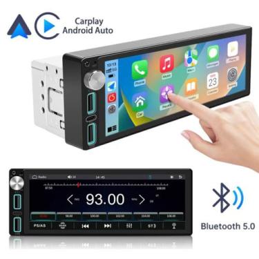 Imagem de Multimídia 1 Din Tela 6.9 Full Com Android Auto, CarPlay, Botão de vol