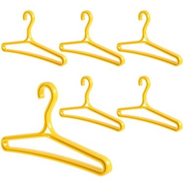Imagem de FoldTier Pacote com 6 cabides de roupa de mergulho para mergulho e surfe - cabide de roupa seca resistente com design de ombro largo - plástico PP para secagem e armazenamento (amarelo)