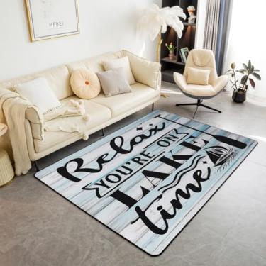 Imagem de Tapete de área de casa do lago 13 x 17 cm Cabana infantil rústico lago tapetes de sala de estar para meninos meninas tapete decorativo de remo do lago tapete de chão interior tapete de destaque do tema da vida do lago