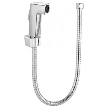 Imagem de Ducha Higienica Gatilho Quadrada Abs Com Flexível E Suporte