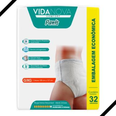 Imagem de Fralda Calça Vida Nova Comfort Pants Geriátrica Incontinência - 32 Uni
