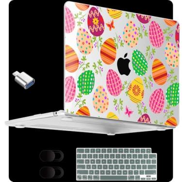 Imagem de MEEgoodo Capa para MacBook Air de 13,5 polegadas M4/M3/M2 2025 2024 2022 (compatível com o modelo A3240/A3113/A2681), capas transparentes para laptop MacBook Air de 13 polegadas, cor ovo