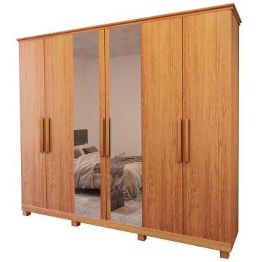 Imagem de Guarda-Roupa Casal Bom Pastor Vellar Liso 6 Portas 6 Gavetas, NATURALE
