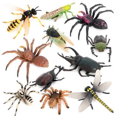 Imagem de Conjunto de estatuetas de insetos, 11 unidades de modelos realistas para crianças de 3 anos ou mais
