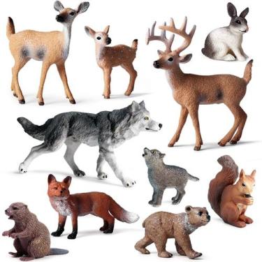 Imagem de Bonecos de brinquedo SCAHOW Forest Animal Realistic Woodland 10 unidad