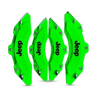 Imagem de Kit Capa De Pinça Para Jeep Freios Diant/Tras. 2 Pares Verde