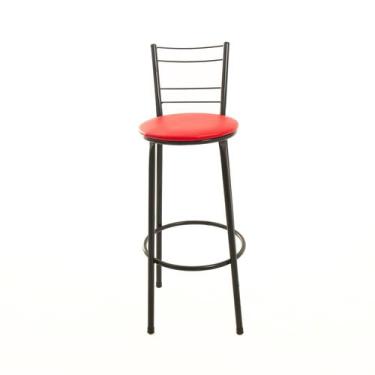 Imagem de Banqueta Banco Alto Balcão Cozinha 4 Arames - ESPAÇO JUNCO, Vermelho