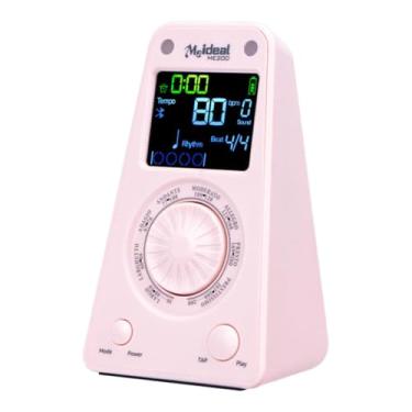 Imagem de MotiveTech Metrônomo de Piano Eletrônico Multifuncional Dispositivo de Relógio Digital com Carregamento USB E Temporizador Feito de Material PP Durável Par, Rosa