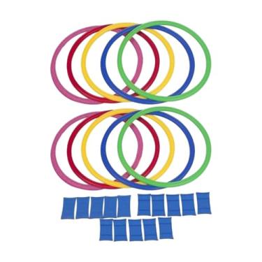 Imagem de Qraatosi Conjunto de 10 Anéis de Agilidade para Crianças, Equipamento de Treinamento para Atividades Ao Ar Livre, 42cm