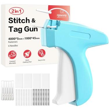 Imagem de Pistola de costura para roupas Pistola de etiquetagem costurada para roupas Fixador rápido de roupas - Inclui fixadores de 4000 * 5 mm e fixadores de 1000 * 45 mm e 6 agulhas