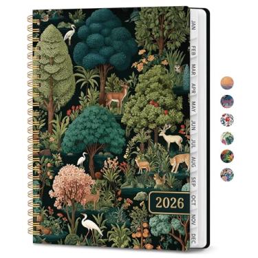 Imagem de Agenda 2026, agenda semanal e mensal estética para mulheres, janeiro de 2026 a dezembro de 2026, livro de calendário de capa dura 2026 com abas mensais, bolso interno, perfeito para escritório, casa