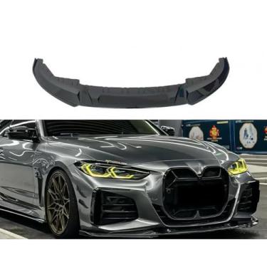 Imagem de Difusor de lábio de spoiler de para-choque dianteiro para carro compatível com 4 séries G22 G23 2 portas 2021-2025 capa protetora de para-choque (aparência de carbono)