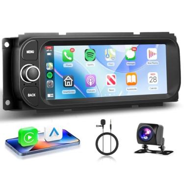 Imagem de Rádio 2+64G para Dodge Ram 1500/2500/3500 2002-2006, para Jeep Grand Cherokee 1999-2004, para Jeep Wrangler 2003-2006-Android Wireless CarPlay Android Auto 17.4 cm IPS Touch Screen Car Radio para