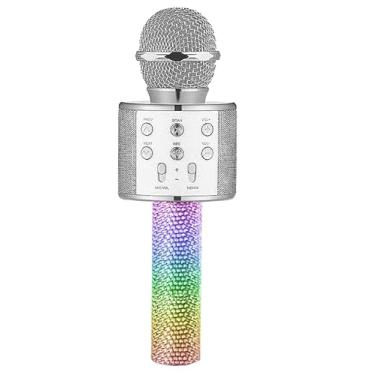 Imagem de Microfone de karaokê brilhante com design de strass