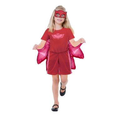 Imagem de Fantasia Pj Masks Menina Corujita Owlette Curta Pjmasks