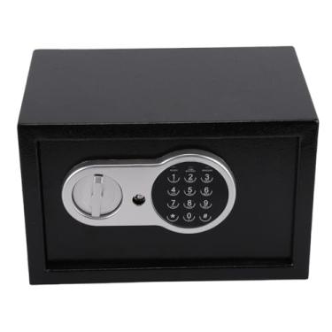 Imagem de Hyuduo Mini Cofre, Cofre de Segurança Eletrônico Com Senha Digital e Chaves de Backup, Cofre de Aço Anti Roubo para Viagens Home Office, para Armazenamento de Passaporte de Jóias