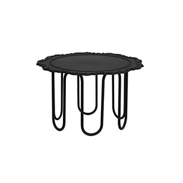 Imagem de Suporte de bolo, exibição de placa de bolo, giratório, suporte de biscoito de frutas, mesa de sobremesa multicolorida de resina com base de metal, bandeja multiuso para servir chá da tarde para