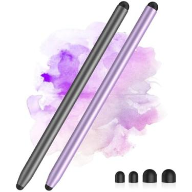 Imagem de Caneta Stylus para tela sensível ao toque, canetas Stylus universais 2 em 1 de alta sensibilidade e precisão, caneta stylus magnética compatível com iPad, iPhone, Android e Galaxy, todas as telas
