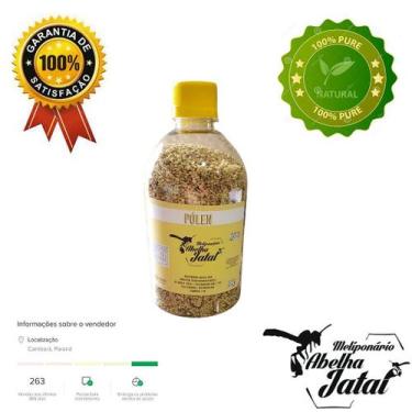 Imagem de Pólen Apícola Desidratado em Embalagem de Vidro - 350g - Meliponário A
