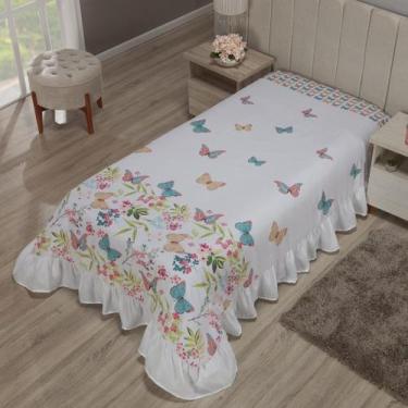 Imagem de Colcha Solteiro Infantil com Babado 1,70 x 2,30m Avulso 01 peça Decora