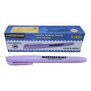 Imagem de Marca Texto Pastel Lilás Ponta Chanfrada Masterprint 6un