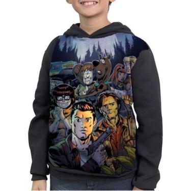Imagem de Casaco Moletom Infantil Supernatural Scooby Doo - smoke, Preto, 2