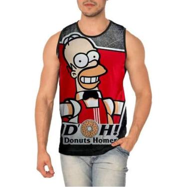 Imagem de Camiseta Regata The Simpsons Homer Simpson Doh Ref:49 - smoke, Preto, 