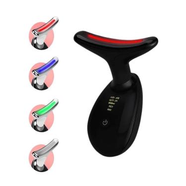 Imagem de Massageador Preto Aparelho Tratamento Facial Led Lift