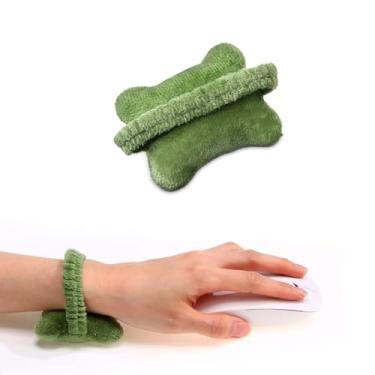 Imagem de Almofada de mão para mouse — almofada de descanso de pulso, suporte de pulso pequeno para teclado com faixa elástica para jogos de laptop de escritório