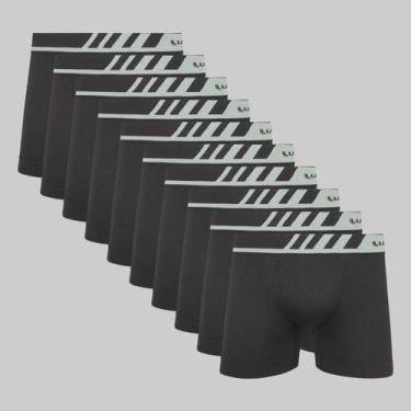 Imagem de Kit 10 Cuecas Lupo Boxer Microfibra 00671, Chumbo, M
