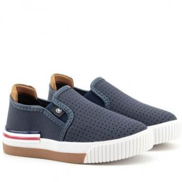 Imagem de Tênis Casual Slip Masculino Infantil Bebê Molekinho 2615100, Marinho, 