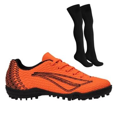 Imagem de Kit Chuteira Society Penalty Bravo XXII Kids + Meião