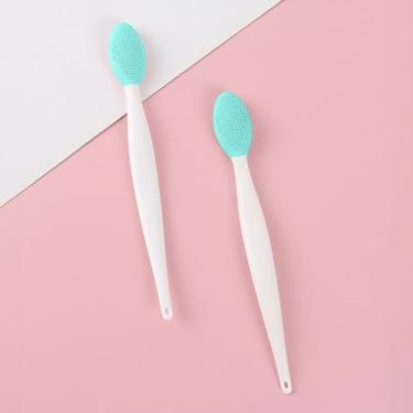 Imagem de Escova de limpeza facial de silicone dupla face – Ferramenta esfoliante de remoção de cravos para limpeza profunda dos poros e massagem suave da pele (verde)