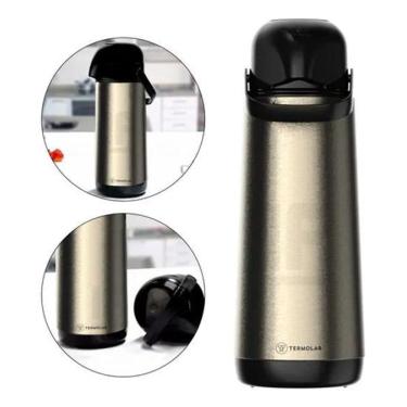 Imagem de 2X Garrafa Termica De Pressao Lumina 1,8L Inox Termolar Ging