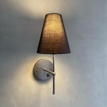 Imagem de Arandela De Parede Clássica de Chumbo Com Interruptor Com Cupula Preto Ref 05 Decoração Iluminação Casa