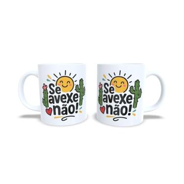 Imagem de Caneca Cerâmica Nordestina com Frase 'Num Sei, Só Sei Que Foi Assim', Branca, 325ml, Design Divertido com Chapéu de Couro (20972)