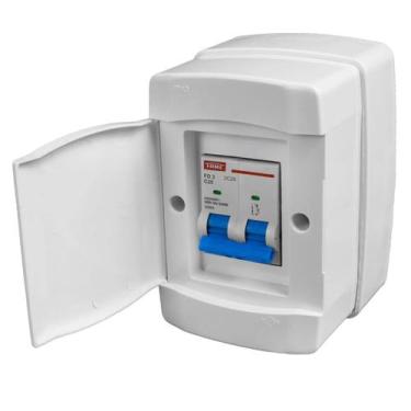 Imagem de Kit Quadro de Distribuição Ilumi Disjuntor Bipolar DIN FD 2P 25A Curva