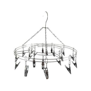 Imagem de Varal Calcinha Lingerie Sutiã Meia Cueca 20 Prendedores Inox - CLINK