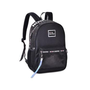 Imagem de Mochila de costas com brilho oficial now united  nu4001 - CLIO, Preto
