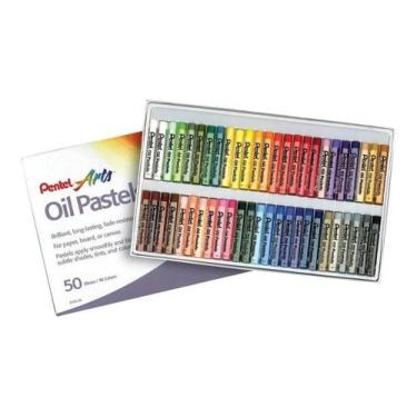 Imagem de Giz Pastel Oleoso Com 50 Bastões, (49 Cores) - Pentel Arts