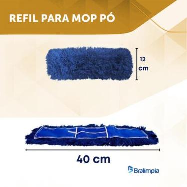 Imagem de Refil mop po 40 x 12cm euro bralimpia azul mvre400