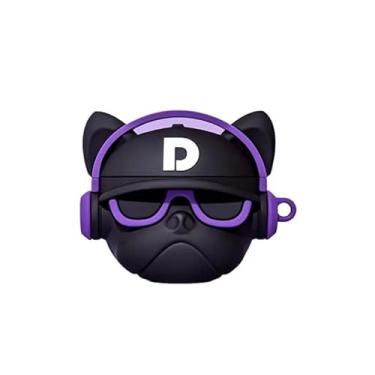Imagem de Capa para Airpod 4, compatível com Airpods 4, capa à prova de choque Linda capa para Airpods 4 Figura anime BULLDOG (AirPod 4 não incluído) (BULLDOG PURPLE)