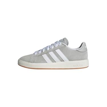 Imagem de adidas Tênis masculino Grand Court Base 00s, Cinza, duas nuvens, branco, chiclete, 8 UK