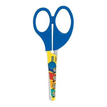 Imagem de Tesoura Escolar Minions Lâmina Decorada 13cm Tris Azul