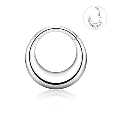 Imagem de Brincos femininos Daith de cartilagem pequena argola dourada hipoalergênico hélice piercing de titânio 14k aço cirúrgico diamante implante zircônia cúbica joia, 16g-8mm, Aço inoxidável, Zircônia