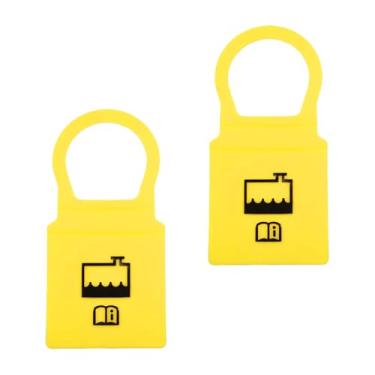 Imagem de SWQS 2 peças de tampa de reservatório de líquido de arrefecimento do motor, tampa de reposição para tanque de água de recuperação de refrigerante para Chrysler Dodge Jeep Ram substitui OEM 55111074AA