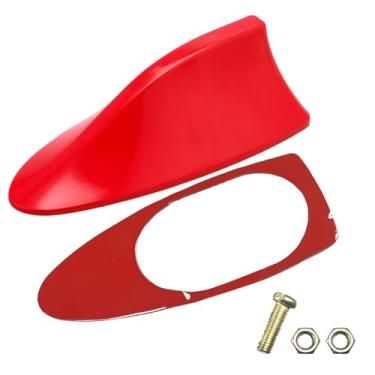 Imagem de Tuxihapp Capa de antena de barbatana de tubarão de carro - Decoração aérea de teto de sinal de substituição de capa de antena de montagem no teto do carro - Capas em forma de barbatana de tubarão de