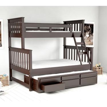 Imagem de Treliche com Cama de Casal 3 Gavetas Madeira Maciça Saraiva