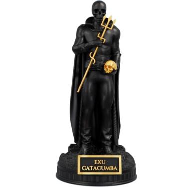 Imagem de Estátua Exu Catacumba Imagem Umbanda Candomblé (Cor Aurum Noctis)