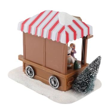 Imagem de ZJchao Casa de Música de Natal, Caixa de Música Brilhante para Carro de Jantar Com Música de Natal Alegre, para Decoração de Mesa de Férias, Pingentes de árvore de Natal e Presente (Pipoca)